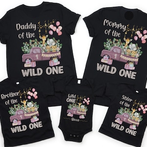 パーティーアニマルシャツ、動物園の誕生日パーティーシャツ、大人用Tシャツ、幼児用Tシャツ、サファリ動物の誕生日デコレーション、パーティーアニマルシャツ、1歳