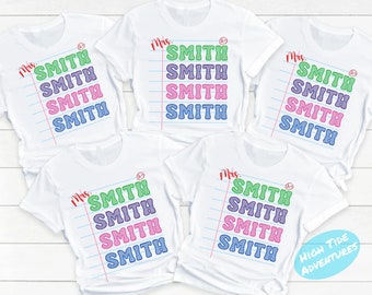 Personalized Teacher Shirt, Gift for Teacher, teacher Team Tee, Teacher Name, Back to School Shirt, Matching Teacher Shirts, Custom Teacher