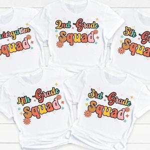 Second grade squad first grade squad any grade teacher team shirt teacher squad shirt personalized for teachers team shirts teacher tshirt