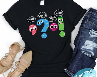 Camisa de profesor de inglés, regalo de agradecimiento al profesor, regalo de profesor de inglés, camisa de puntuación, camiseta de gramática, policía de gramática, camiseta de profesor de gramática