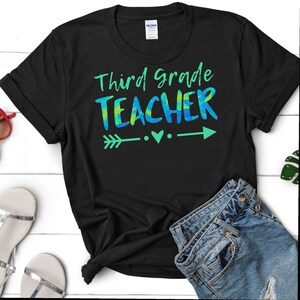 Third Grade Shirt, 3rd Grade Teacher,  Matching Teacher Team Shirt Back to School Teacher Shirt, Watercolor tee, Team Teacher, teacher gift