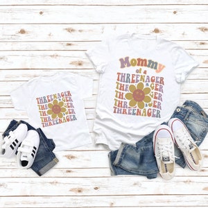 Little Miss Threenager Birthday TShirt, 3rd Birthday Girl Party Shirts, 3rd Birthday Matching Family Shirts, Threenager Birthday T-shirt