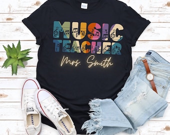 Personalisiertes Lehrer Shirt, Personalisiertes Lehrer Tshirt, Lehrer Geschenk, Personalisiertes Namensshirt, Lehrer Shirt, Lehrer Shirt