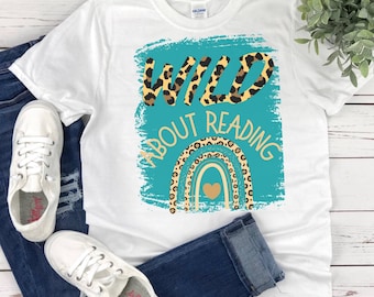 Wild About Reading Shirt, Reading Takes You On The Greatest Adventures, Librarian Shirt, Teacher Shirt, Funny Reading Shirt, Leopard Print