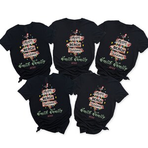 Custom Family Group Christmas Shirt, Beach Christmas, Matching Christmas outfits, Funny Christmas Party Tees Matching Family Christmas Shirt