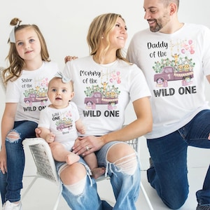 パーティーアニマルシャツ、動物園の誕生日パーティーシャツ、大人用Tシャツ、幼児用Tシャツ、サファリ動物の誕生日デコレーション、パーティーアニマルシャツ、1歳