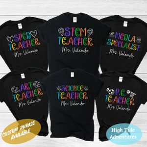 Personalized Teacher Shirt, Gift for Teacher, teacher Team Tee, Teacher Name, Back to School, Matching Teacher Shirts, Custom Teacher Tee