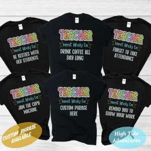 Lehrer Shirt mit Namen, Lehrer Wertschätzung Geschenk für Lehrer, personalisiertes Lehrer Shirt, benutzerdefiniertes Lehrer Tshirt, Lehrer Team Shirt, niedlich