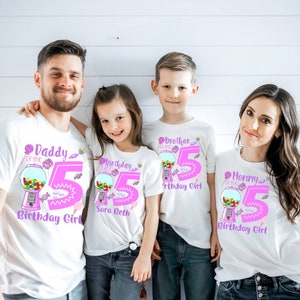 Candy Birthday Tshirt, Family Birthday, Birthday Girl Shirt, Lollipop birthday, Sweet Candy, Personalized Birthday Girls, Candy land Shirt