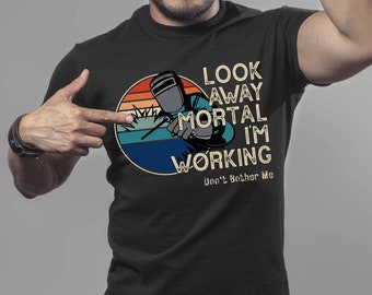 Camisa engraçada de soldador, engraçada, camiseta de soldagem, presente de soldador, camisa de homem trabalhador, camisa ATV, camisa de motocross, camisa masculina, dia dos pais, namorado