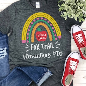 Custom Elementary PTO Shirt, Custom Elementary PTA Shirt, Custom School Name Shirt, Custom PTO Shirt, Personalized Gift, Teacher Name Shirt