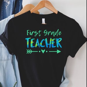 First Grade Shirt, 1st Grade Teacher,  Matching Teacher Team Shirt Back to School Teacher Shirt, Watercolor tee, Team Teacher, teacher gift