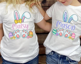 Kids Easter Shirt, Customized Name Kids Shirt, Easter Shirts for Kids, Custom Easter Toddler Shirt, Kids Easter Bunny Shirt, Gift for Easter