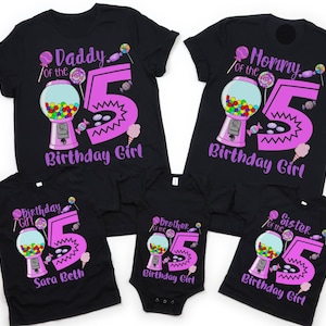 Candy Birthday Tshirt, Family Birthday, Birthday Girl Shirt, Lollipop birthday, Sweet Candy, Personalized Birthday Girls, Candy land Shirt