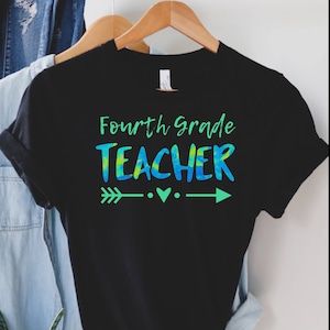 Fourth Grade Shirt, 4th Grade Teacher,  Matching Teacher Team Shirt Back to School Teacher Shirt, Watercolor tee, Team Teacher, teacher gift