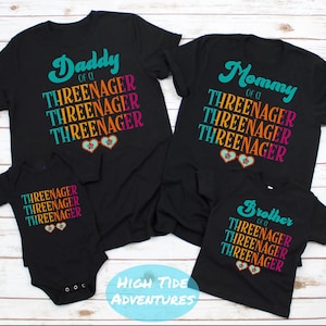 お揃いのファミリーバースデーシャツ、3歳児用Tシャツ、かわいい幼児用バースデーシャツ、3歳の誕生日パーティーシャツ、クールな幼児用シャツ