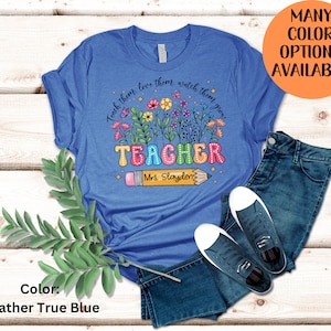 Custom Teacher Tshirt,Teacher Team Shirts,Personalized School Tee,Teacher Dream Team Tshirts,Back to School Gift,Customized Name Teacher Tee