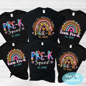 Personalized Preschool Shirt, Preschool Teacher Shirt. Pre-K Shirt, Preschool Crew Preschool Squad Cute Preschool Team Teacher Shirts Custom