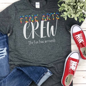 Fine Arts Crew Shirt, Fine Arts Team Shirt, Back to School Team Shirt, Library Squad Shirt, Art Teaacher, School Specials Shirt, Music Teach