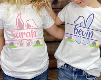 Kids Easter Shirt, Customized Name Kids Shirt, Easter Shirts for Kids, Custom Easter Toddler Shirt, Kids Easter Bunny Shirt, Gift for Easter