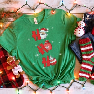 Ho Ho Ho Christmas Shirt, Frauen Weihnachtsshirt, Frohe Weihnachten Shirt, Süßes Weihnachtsshirt für Mädchen, Just A Girl Who Loves Christmas