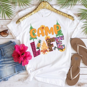 Camp Life Shirt, Happy Camping Shirt, Camping Fire Shirt, Camper Shirt, Nature Lover Shirt, Hiking Gifts, Glamping Shirt, RV Camping Gifts