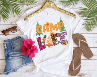 Camp Life Shirt, Happy Camping Shirt, Camping Fire Shirt, Camper Shirt, Nature Lover Shirt, Hiking Gifts, Glamping Shirt, RV Camping Gifts
