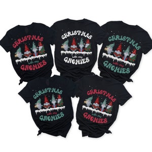 Family Group Christmas Shirt, Retro Gnomes, Matching Christmas outfits Shirts, Funny Christmas Party Tees, Matching Family Christmas Shirts