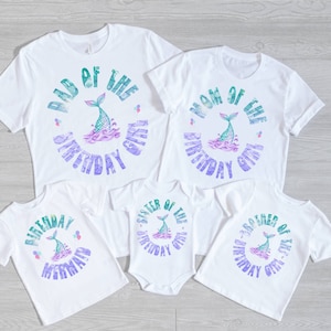 Mermaid Girl Birthday Shirt, Mermaid Shirt, Mermaid Party, Mermaid Theme, Mermaid Outfit Girl Birthday Shirt, Birthday Girl, Fourth, Fifth