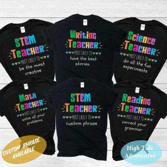 Personalized Teacher T-Shirt - Customizable Gift For Educators, Multiple Grades & Sizes - View #4