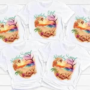 Benutzerdefinierte Strand Geburtstag Party Shirt, benutzerdefinierte Strand Geburtstag Babe Crew Shirt, 50. Geburtstag Shirt, Strand Geburtstag Shirt, 30. Geburtstag Shirt