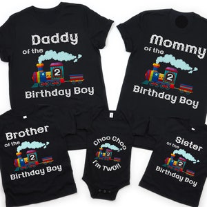 Family Train Birthday Shirt, Boys Birthday Shirt, Matching Family Birthday Shirts, Chugga Chugga Two Two Birthday Shirt, Matching Family Tee