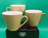 Set of 3 Royal China Star Glow Pattern Ironstone Cups - 1960's