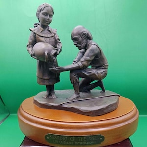 Bronze Sculpture by Dean Shipston - &quot;Sharing of the Well&quot;- Signed