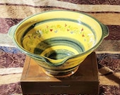 Terre e Provence 14.75 In Mixing Bowl in Divers Pattern with a Green Rim