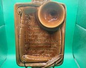 Mid Century Modern California USA S7 Cheese and Cracker Tray with Recipe - 1950's