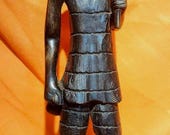 African Wood Sculpture of a Farmer