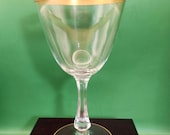 Beautiful Vintage MCM Gilded Glastonbury-Lotus Rosedale Pattern Claret Wine Glass - 4 oz