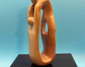 Vintage Hand Carved Modern Art Soapstone Sculpture