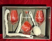 Set of 2  Riedel Vinum Cabernet Wine Glasses with Carafe and Cleaning Tool in Original Box