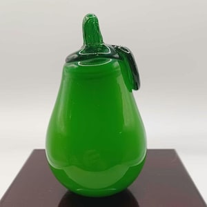 Hand Blown Murano-style Art Glass Pear