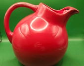 TAG Red Ball Pitcher with Black Decorative Stripes