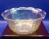 Vintage Depression Era Heisey Uranium Glass Bowl