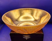 8 inch Iridescent Fruit Bowl Iris & Herringbone by Jeannette - Depression Glass