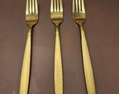 Set of Three (3) Forks - Viners of Sheffield Golden Firense (Gold Electroplate)