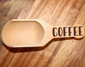 Personalizable Engraved Wooden Coffee Scoop