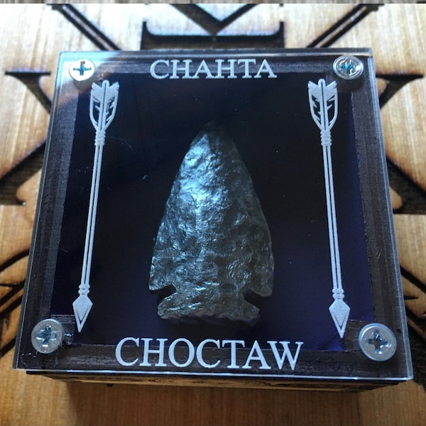 Choctaw Art | Native Art | Forged Arrowhead Shadow Box | Choctaw Nation
