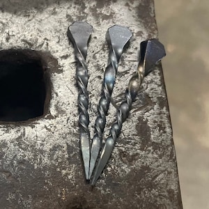 Hand Forged Cowboy Toothpick: Horseshoe Nail or Stainless Steel HS reg 3pack