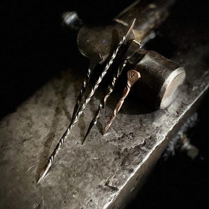 Hand Forged Cowboy Toothpick: Horseshoe Nail or Stainless Steel image 12