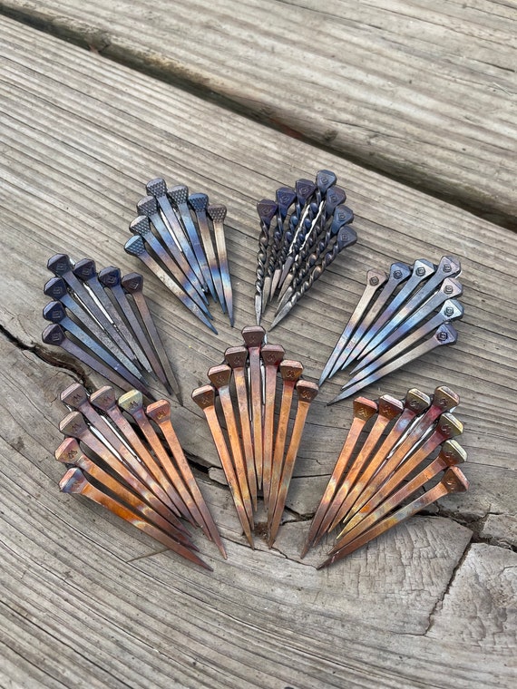 Country Western Style Cowgirl Barrette / Clip Horseshoe Nail Hair Clip